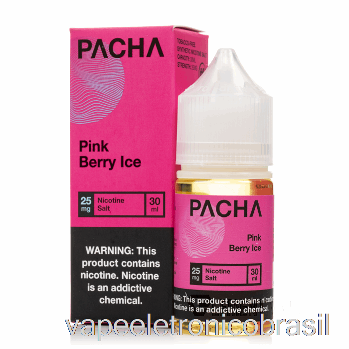 Vape Recarregável Pink Berry Ice - Sais De Pacha - 30ml 25mg